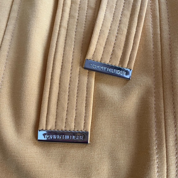 Tommy Hilfiger Rich Yellow Belted Mid Length Dress Women’s size 10 - Picture 12 of 16